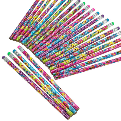 Kicko Assorted Mermaid Pencils - 24 Pack - 7.5 Inches - for Kids, Party Favors, Stocking