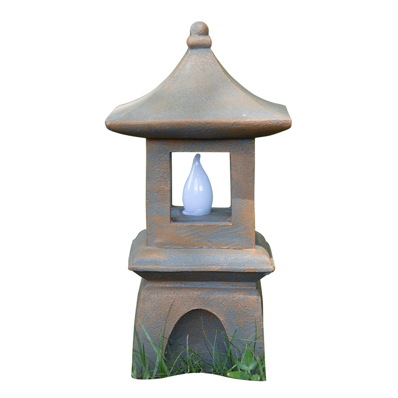 VP Home Tranquil Vision Pagoda Solar Powered LED Outdoor Decor Garden