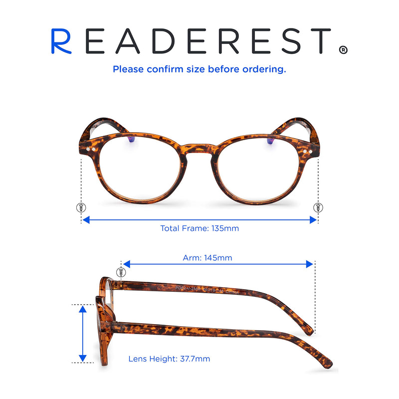 Round-Blue-Light-Blocking-Reading-Glasses-Tortoise-3-25-Magnification-Computer-Glasses