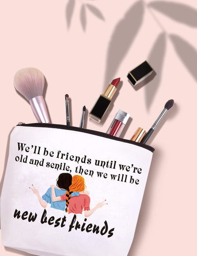 We'll be Friends,New Best Friends Makeup Bag,Good Friend Gifts for Women,We Will be