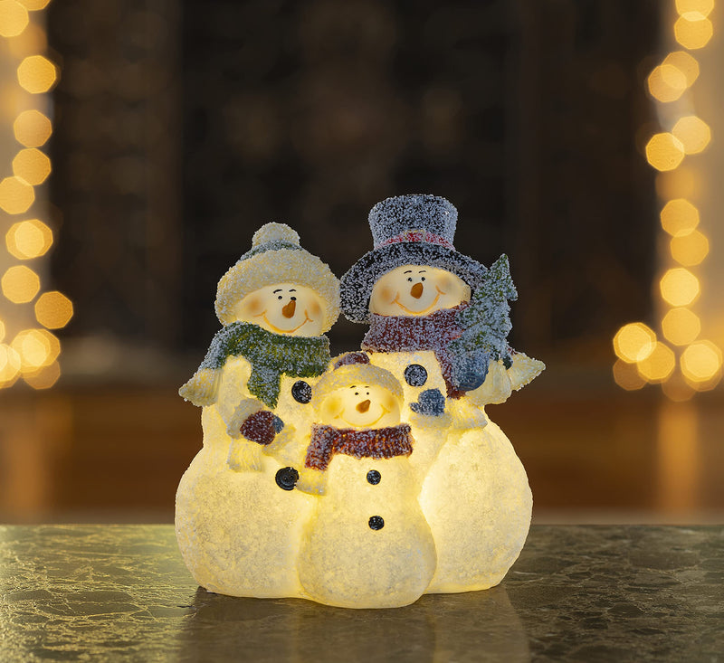 Vp Home Glowing Snowman Family Led Christmas Decoration Light