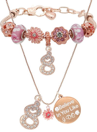 8th Birthday Decorations for Girls,Birthday Gifts for 8 Year Old Girl,Jewelry for 8 Year