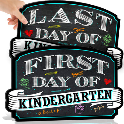 Bigtime Signs First Day of School & Last Day of School Double Sided Photo Picture Prop