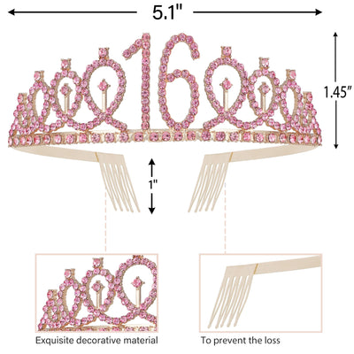 16th Birthday Gifts for Girls, 16th Birthday Decorations for Girl, 16th Birthday Tiara