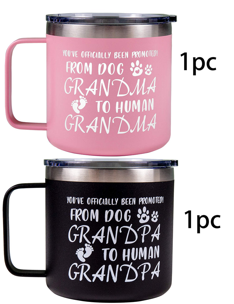 Promoted from Dog Grandma to Human Grandma Cup, Grandparents Announcement Gifts, Pregnancy