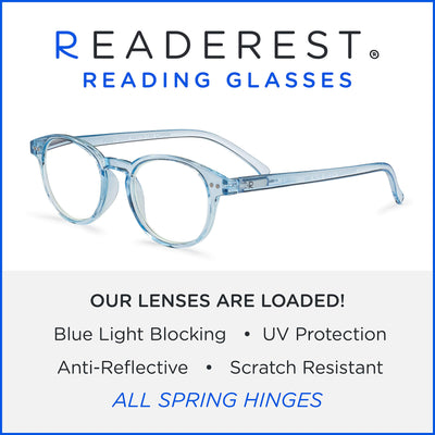 Round-Blue-Light-Blocking-Reading-Glasses-Light-Blue-0-50-Magnification-Computer-Glasses