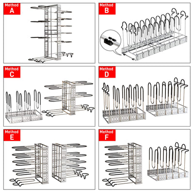 Geekdigg Pot And Pan Organizer For Cabinet, Extensible And Length Adjustable Lid Rack
