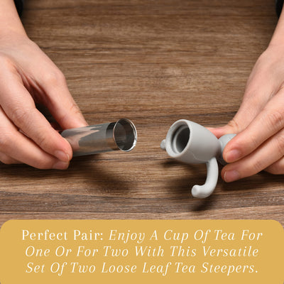 Loose Leaf Tea Steeper - Set Of 2 Stainless Steel Tea Infusers For Loose Tea -