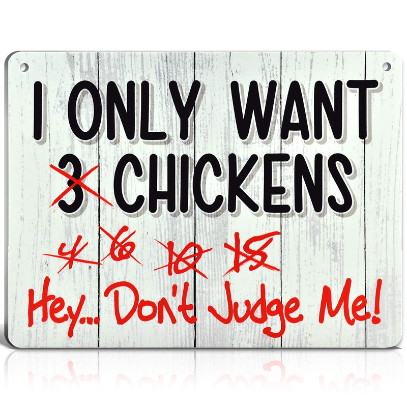 Beware of Chickens Warning Sign | 9" x 12" | Danger Sign Funny Gag Gifts for Chicken Fan