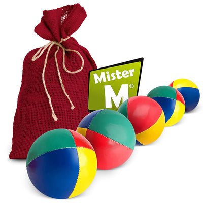 Mister M Juggling Balls  Plus an Online Video  in a Burlap Bag  The Ultimate Juggling