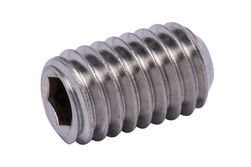 3/8"-16 X 5/8" Stainless Set Screw with Hex Allen Head Drive and Oval Point (25 pc), 18-8