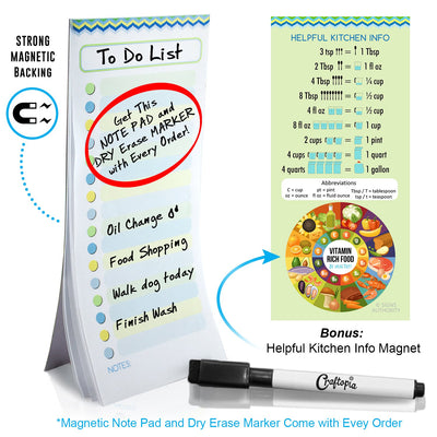 Smart Planner's Monthly Magnetic Refrigerator Calendar Dry Erase Board Monthly Planner