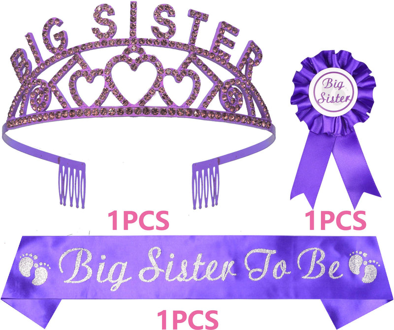 I am going to be Big Sister, Big Sister Crown, Sash and Pin, Daughter Get Promoted To Big