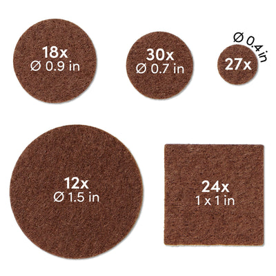 Chair Leg Floor Protectors: 111 Self Adhesive Felt Pads For Furniture In 5