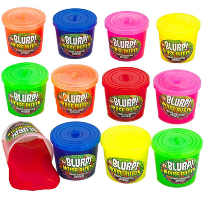 Kicko Noise Putty Slimes - 12 Gas Sound Slimes - Small Containers 1.5 Inches Assorted