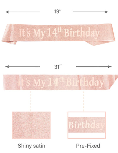 14th Birthday, 14th Birthday Decorations for Girls, 14th Birthday Gifts for Girls, 14th