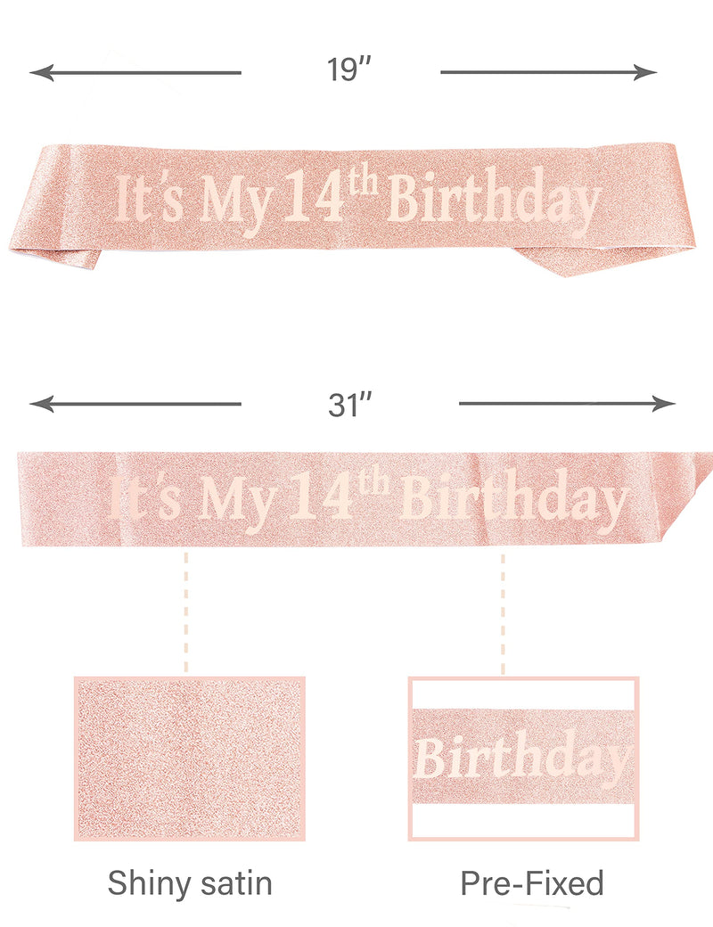 14th Birthday, 14th Birthday Decorations for Girls, 14th Birthday Gifts for Girls, 14th