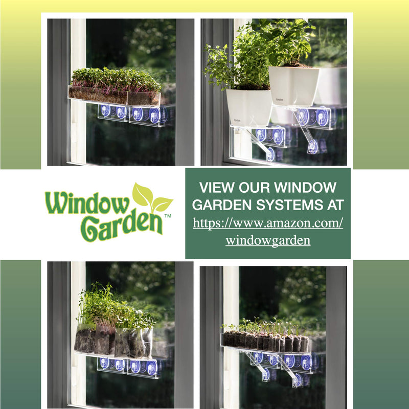 Window Garden Veg Ledge Shelf 10 Cavity Seed Starting Kit Bundle - Grow Seedlings on