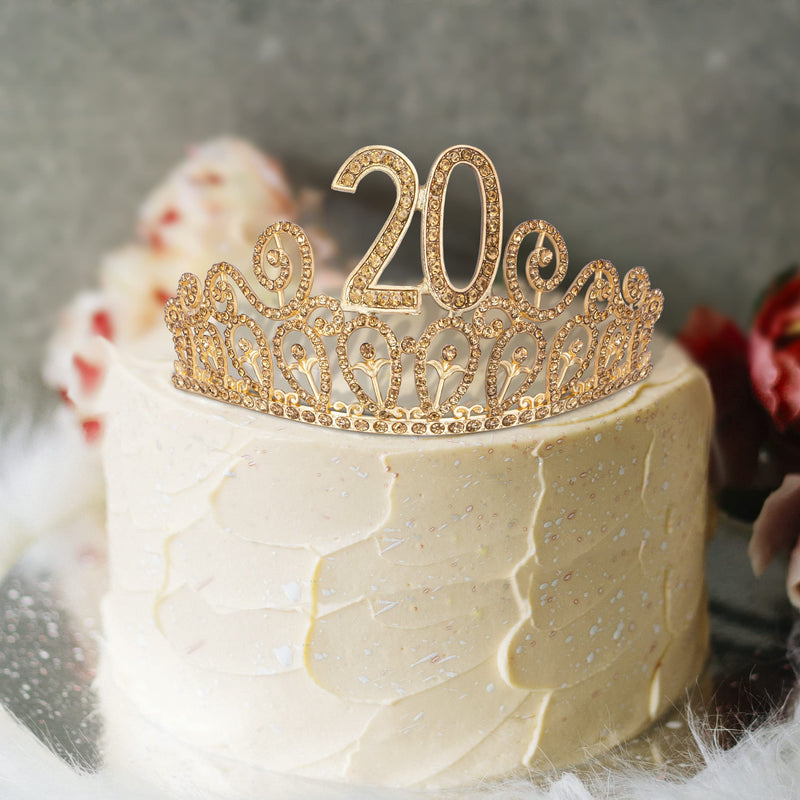 20th Birthday, 20th Birthday Decorations for Women, 20th Birthday Tiara and Sash, 20th