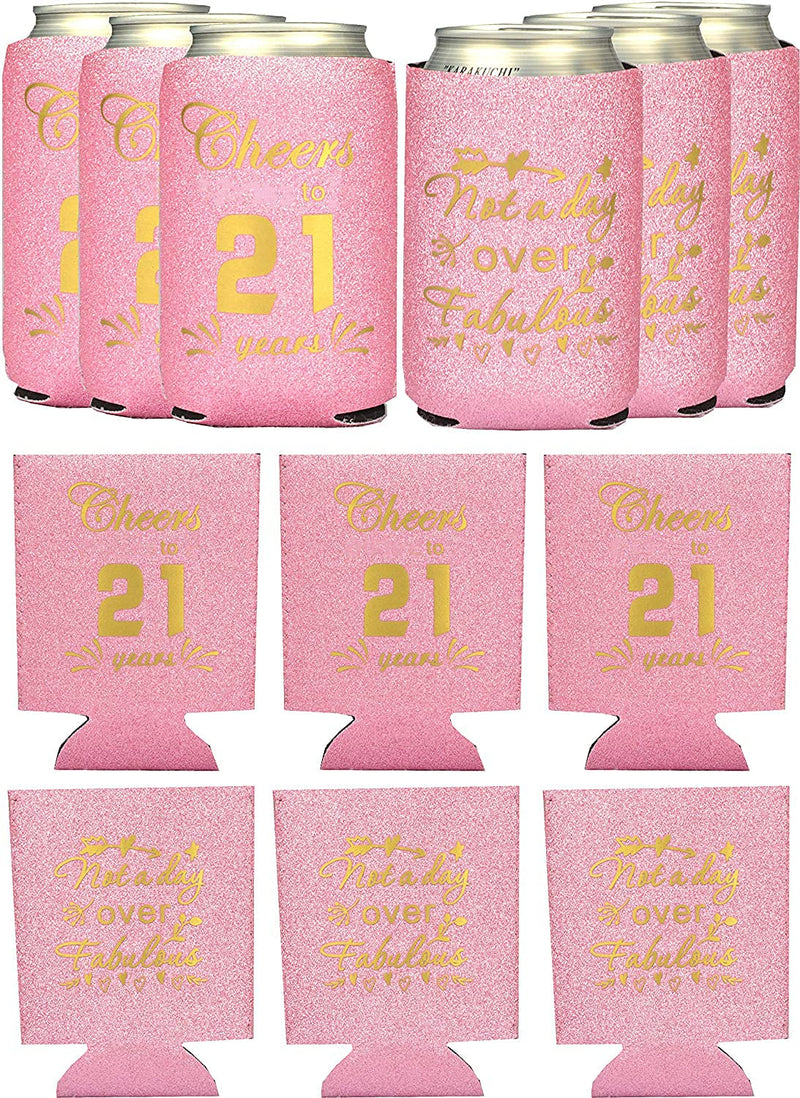 21st Birthday Gifts for Women, 21st birthday Gifts, 21st Birthday Can Coolers, 21st