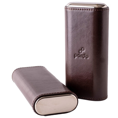 Pardo Cigar Case with Spanish Cedar Wood Lining and Polished end Cap Accents, Portable