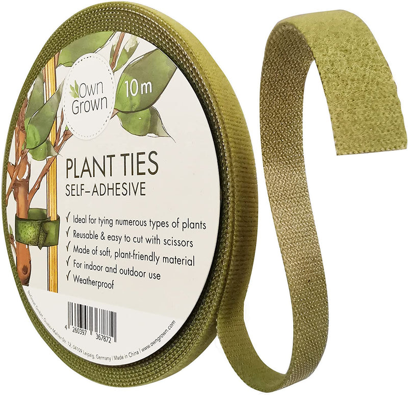 Garden Ties: 11yd Green Plant Ties  Hook And Loop Tape For Indoor And Outdoor