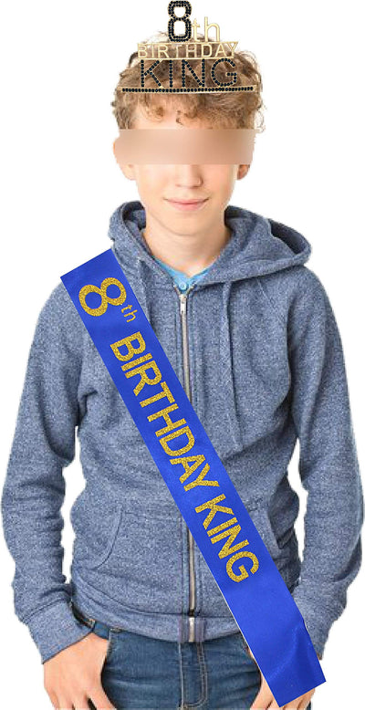 8th Birthday Crown for Boy, 8th Birthday Gift, 8 Birthday Decorations, 8th Birthday Gifts