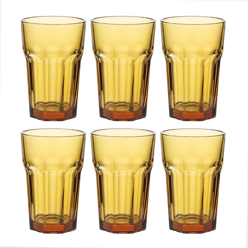 Double Old Fashioned Glasses Beverage Glass Cup,Colored Tumblers and Water Glasses,Set