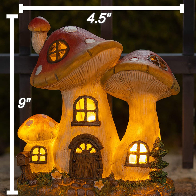 Vp Home Enchanted Mushroom Cottage Solar Powered Led Outdoor Decor Garden Light