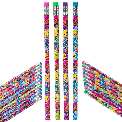 Kicko Assorted Mermaid Pencils - 24 Pack - 7.5 Inches - for Kids, Party Favors, Stocking