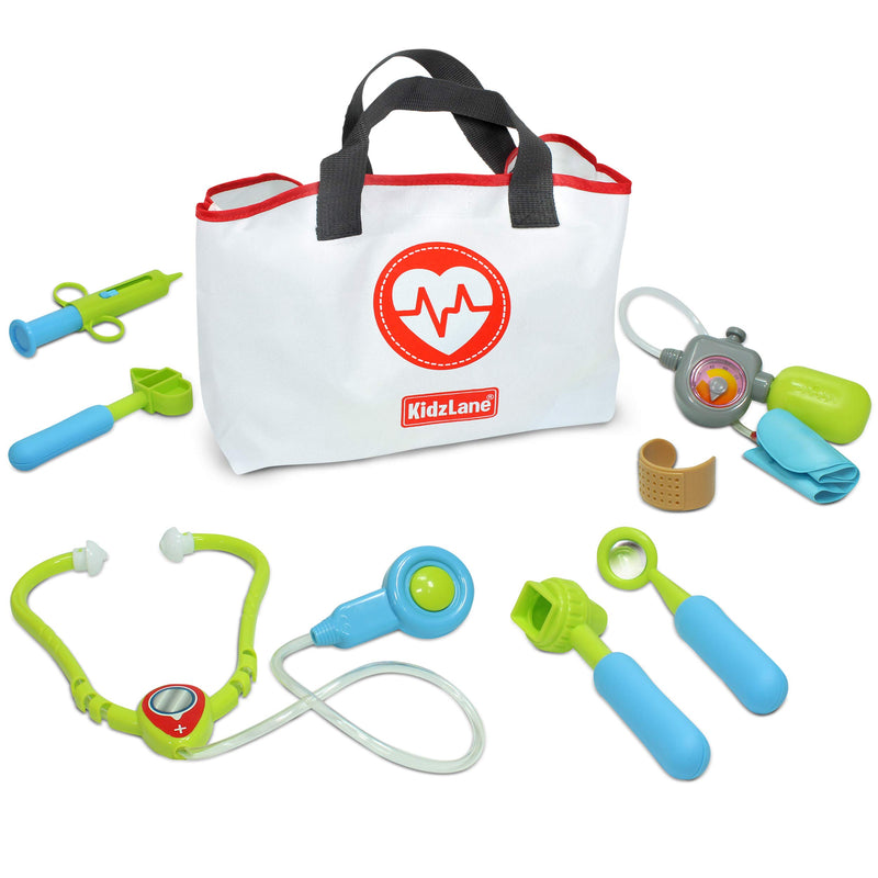 Kidzlane Play Doctor Kit for Kids and Toddlers - Kids Doctor Play Set - 7 Piece Dr Set