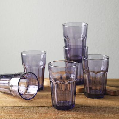 Double Old Fashioned Glasses Beverage Glass Cup,Colored Tumblers and Water Glasses,Set