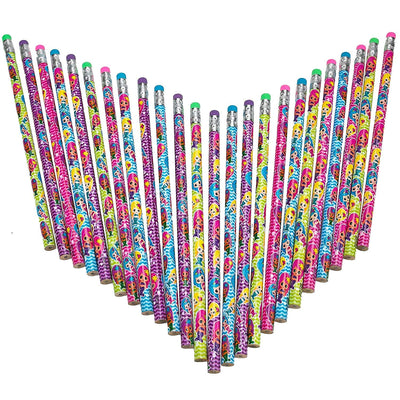 Kicko Assorted Mermaid Pencils - 24 Pack - 7.5 Inches - for Kids, Party Favors, Stocking