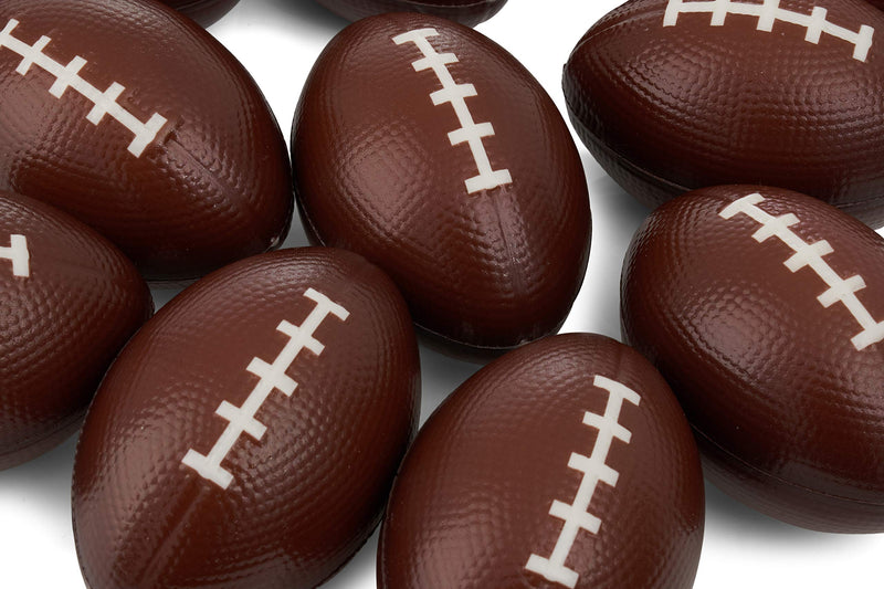 Neliblu 12 Football Sports Stress Balls Bulk Pack of 1 Dozen 2.5" Stress Football Squeeze