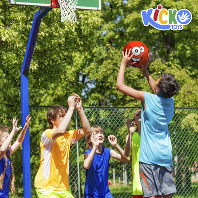 Kicko Silly Face Ball - Pack of 3 8.5 Inch Colored Playground Balls with Funny Face Design