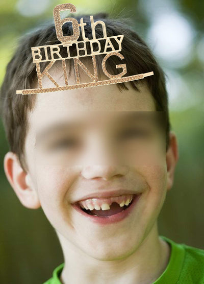 6th Birthday King Crown and Sash for Boy,6th Birthday for Him,6th Birthday Crown,6th