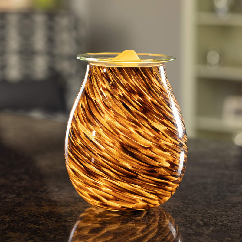 VP Home Radiant Art Glass Fragrance Warmer (Glittering Sienna