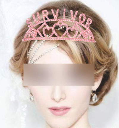 Breast Cancer Survivor Satin Sash, Survivor Tiara for celebrating Breast Cancer Surviving