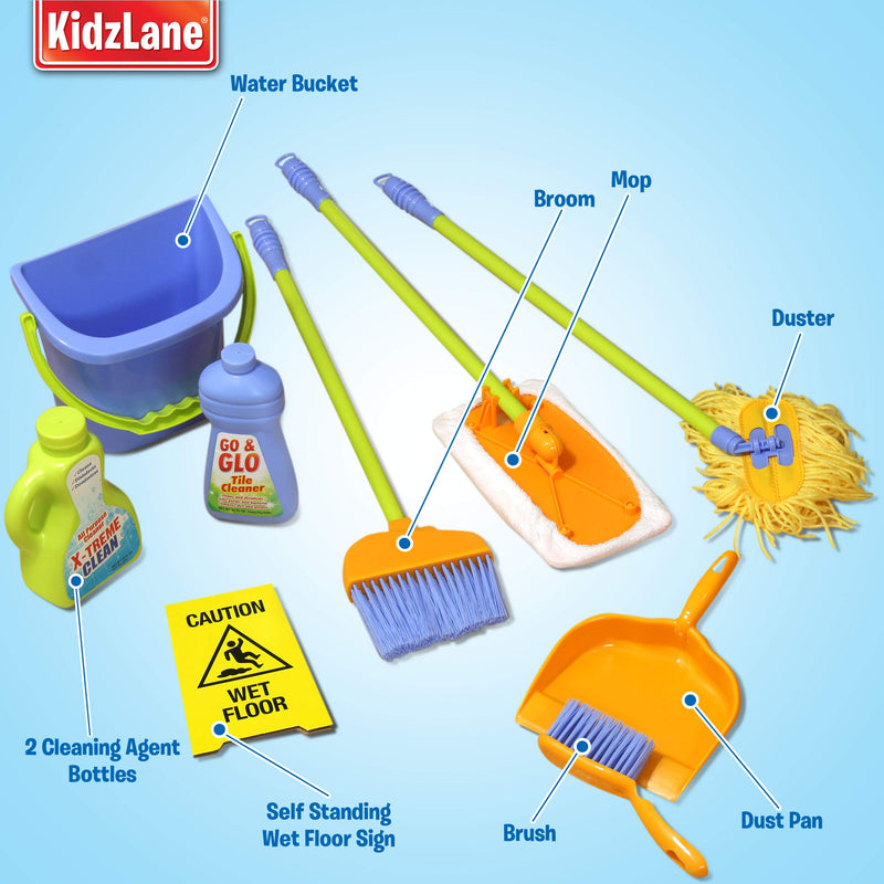 Kidzlane Kids Cleaning Set for Toddlers | Kids Play Broom, Mop and Cleaning Toys Set | Toy