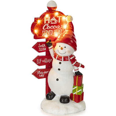 VP Home Christmas Snowman with LED Glowing Star Holiday