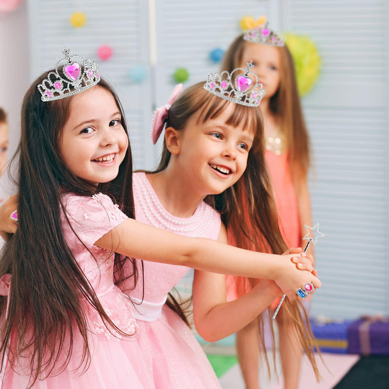 Princess Pretend Halloween Costume Dress Up Play Set - Crowns, Wands, And Jewels