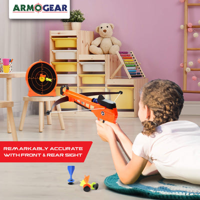 ArmoGear Bow & Arrow Archery Set | Includes Blaster Bow, 6 Suction Darts, Shooting Target