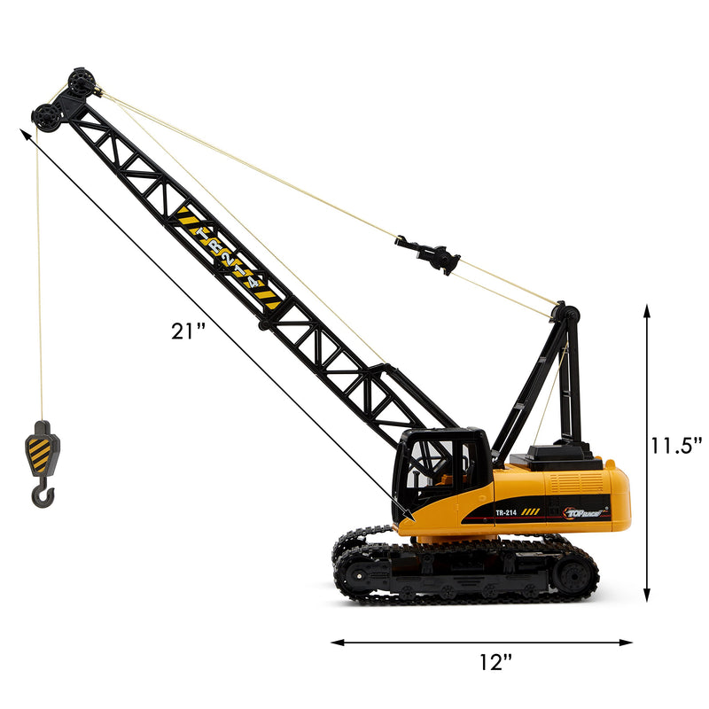 15 Channel Remote Control Crane, Proffesional Series, 1:14 Scale - Battery Powered Rc