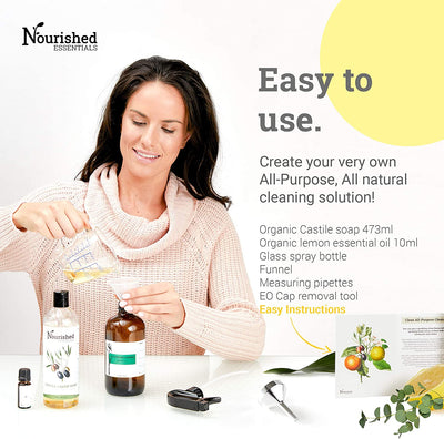 Wellness Maker Multi-Purpose Cleaner Kit - Make Your Own Natural Household Cleaning Spray