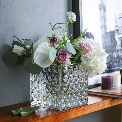 Square Glass Cube Vase (2, 6