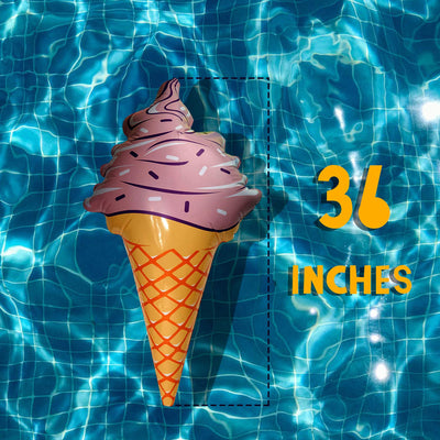 Kicko Inflatable Ice Cream Cones - 36 Inch 3 Pack - for Swimming Pool and Beach Parties