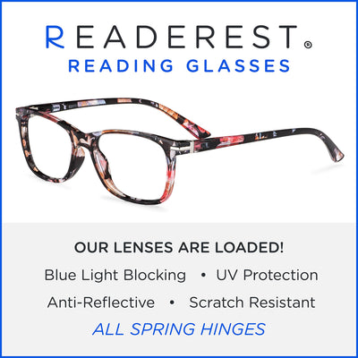 Blue-Light-Blocking-Reading-Glasses-Floral-1-00-Magnification-Computer-Glasses