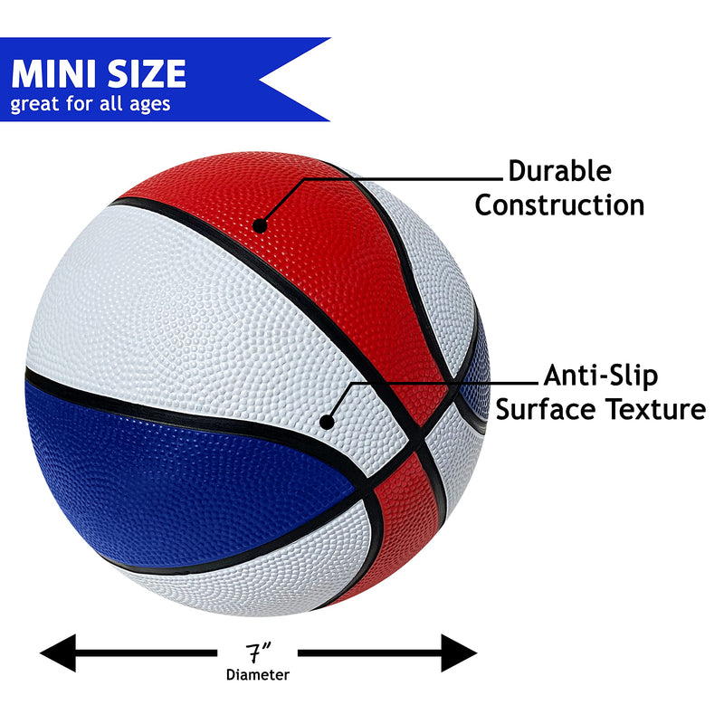 7 Mini Basketball Set for Pop A Shot Basketball Arcade Games | Size 3, 7 Kids