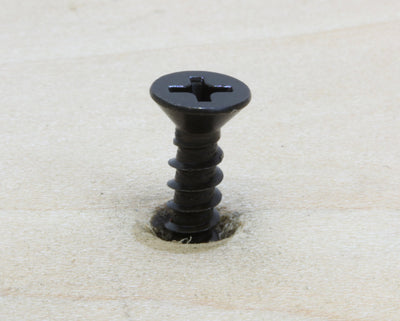 6 X 1/2'' Black Oxide Coated Stainless Flat Head Phillips Wood Screw, (25 pc), 18-8 (304