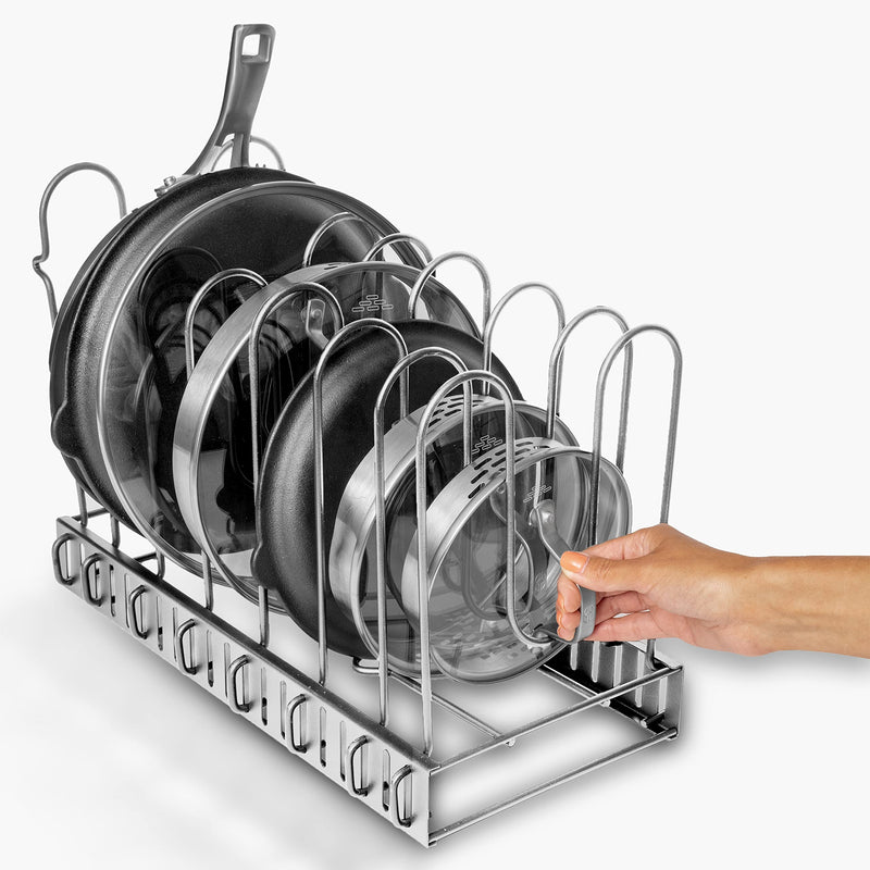 Geekdigg Pot Rack Organizer, Adjustable Height And Position, Kitchen Counter And Cabinet